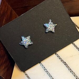 Sparkly Star Stud Earrings